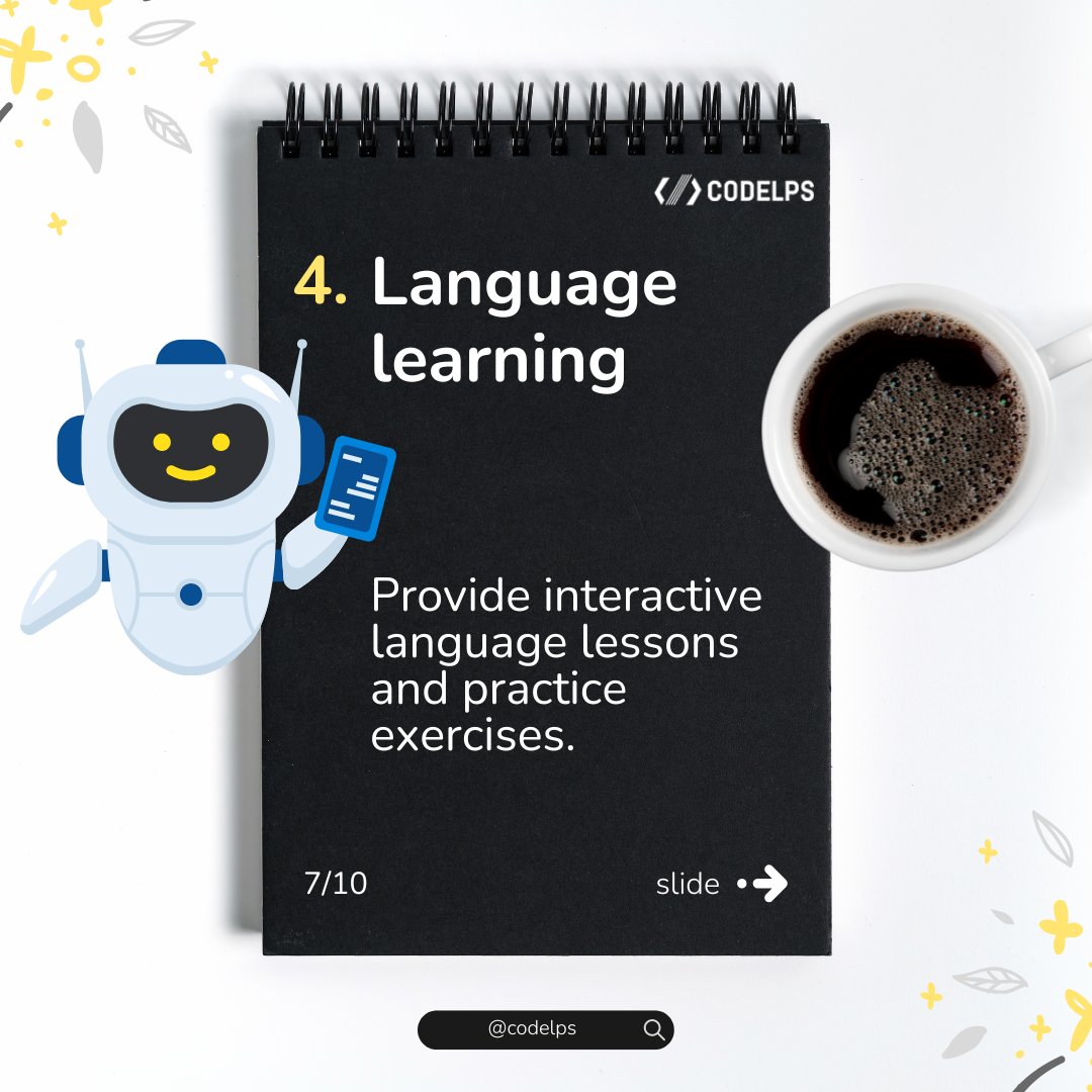 codelps's tweet photo. AI Chatbots: Your Education and EdTech Partner – Day 3 Part-2

Let's talk about how AI chatbots can transform your business.

#AIchatbots #education #edtech #personalizedlearning #accessibility #efficiency #Codelps https://t.co/UnWf6UEAYW
