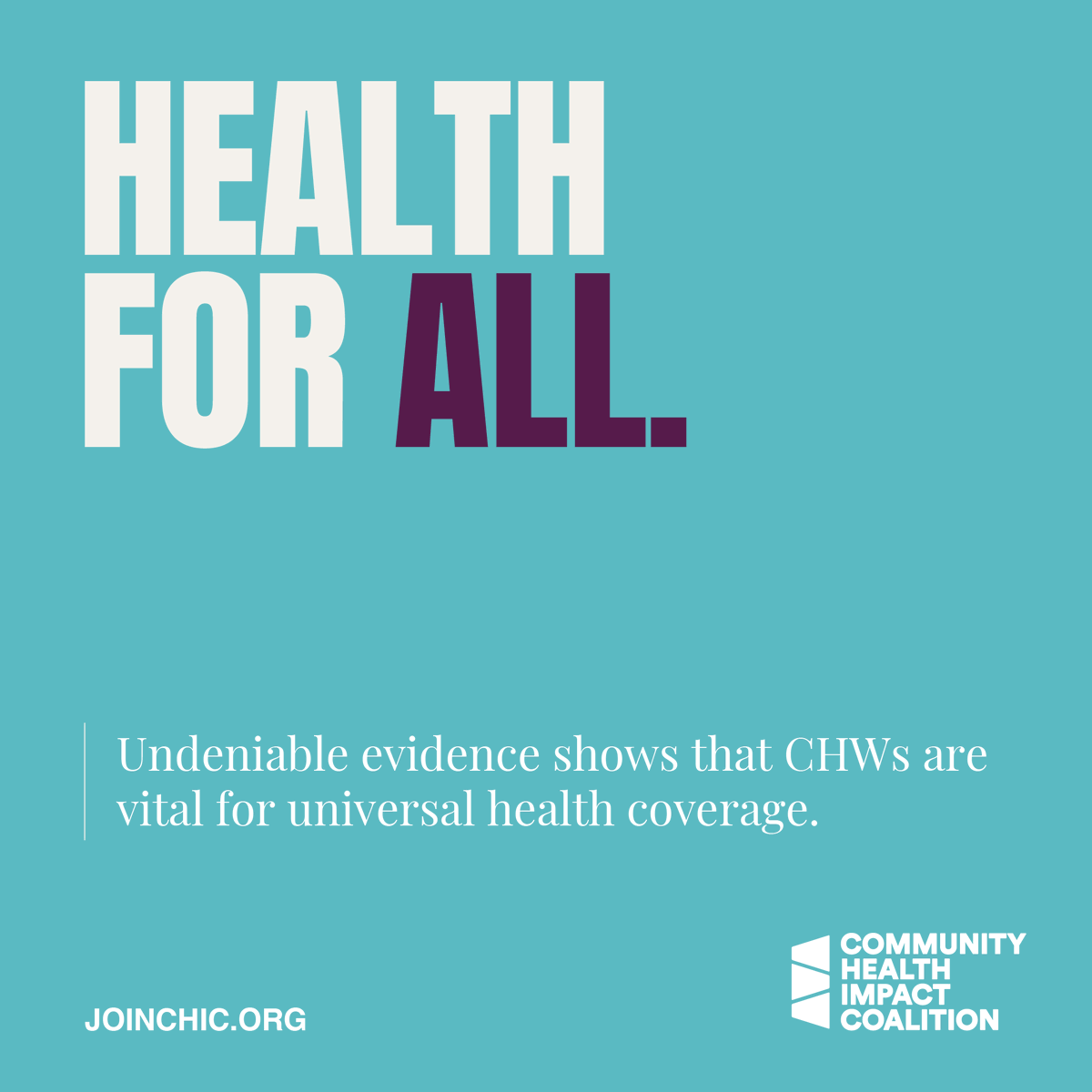 join_chic's tweet photo. CHWs are vital for #healthforall! Undeniable evidence shows that CHWs deliver primary health care in a way that improves access, increases equity, and saves lives. That’s why at #UNGA79 we’re advocating for #proCHWs to be the norm worldwide. https://t.co/nGmlyC4OT7