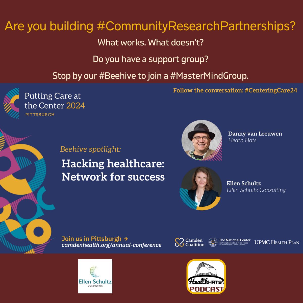 Danny van Leeuwen (@healthhats) on Twitter photo Build #CommunityResearchPartnerships with <a href="/HealthHats/">Danny van Leeuwen</a> and Ellen Schultz at #CenteringCare24 Build #CommunityResearchPartnerships with <a href="/HealthHats/">Danny van Leeuwen</a> and Ellen Schultz at #CenteringCare24