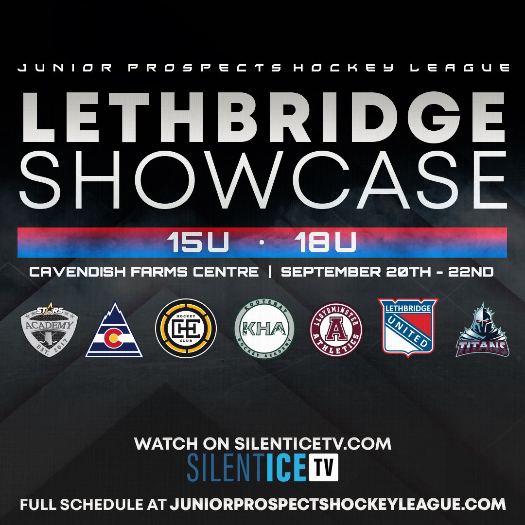 JrProspectsHL's tweet photo. Our Community Circuit continues with the JPHL coming to Lethbridge this weekend. The 15U + 18U Alberta divisions will fill Cavendish Farms Centre for a stacked weekend as SZN3 is non-stop!
#OurModel #YourChoice https://t.co/O5NYk0KJ4T