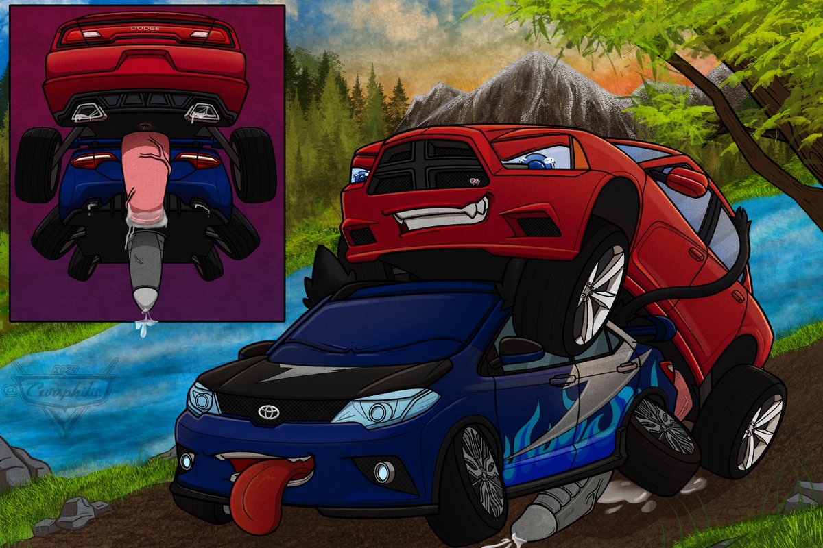 Work for <a href="/Brony1320/">🇺🇸DolphinLover_1320 (Ivory Thunderblaze)</a> &amp; <a href="/x86_JD/">Chase</a> done!

#LivingMachine #Toyota #Dodge #NSFW