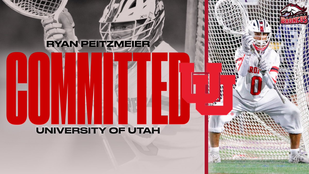 LACROSSE / Ryan Peitzmeier has committed to play lacrosse at the University of Utah. Ryan is the first Bronco from the class of 2026 to commit to play in college. Congrats Ryan!