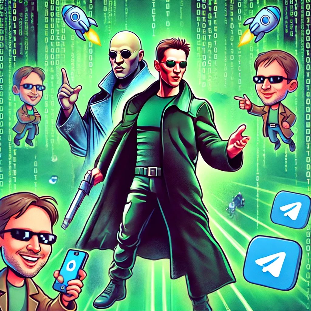 Sosal_xyz's tweet image. One day in the Matrix, Neo meets Pavel Durov. Neo asks:  
— Pavel, you’re the creator of Telegram, can you get me out of the Matrix?  
Durov looks at the code, pauses, and says:  
— Sure... but only through a premium subscription channel.  

#meme #EscapeMatrix #durov #telegram