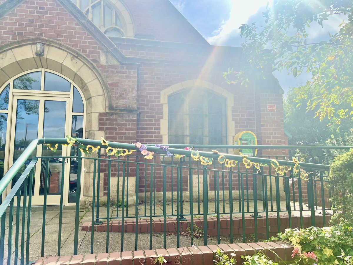 StainbeckURC's tweet photo. Marking the @SeasonCreation with craftivism. 
Making and displaying flowers to draw attention to the beauty &amp; diversity of our world. 
Hoping to show being part of God’s Creation means we pray &amp; act with care &amp; love. 

@ClimateSunday @ARochaUK 
#SOC2024 https://t.co/c9lBp2V63G