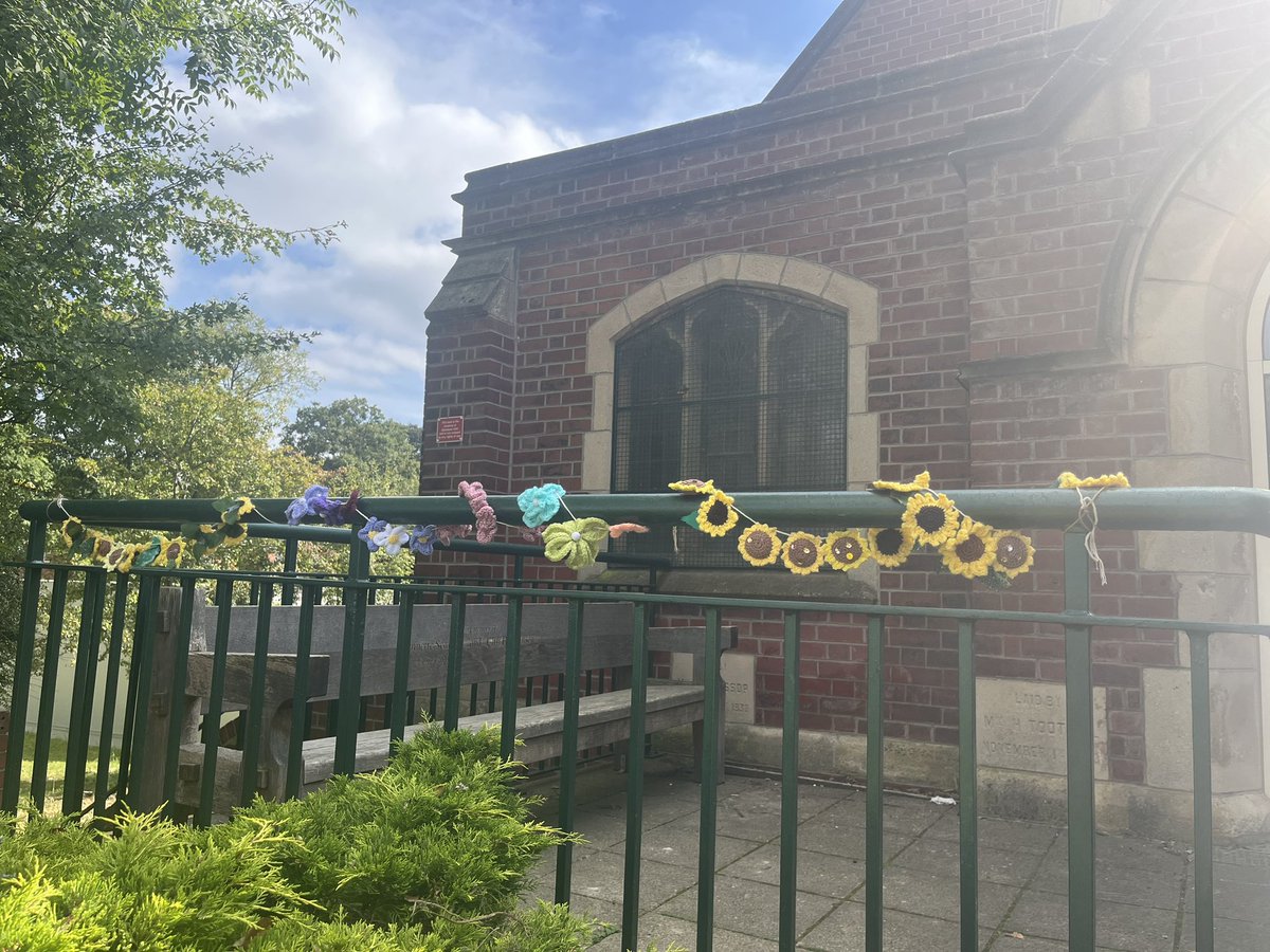 StainbeckURC's tweet photo. Marking the @SeasonCreation with craftivism. 
Making and displaying flowers to draw attention to the beauty &amp; diversity of our world. 
Hoping to show being part of God’s Creation means we pray &amp; act with care &amp; love. 

@ClimateSunday @ARochaUK 
#SOC2024 https://t.co/c9lBp2V63G
