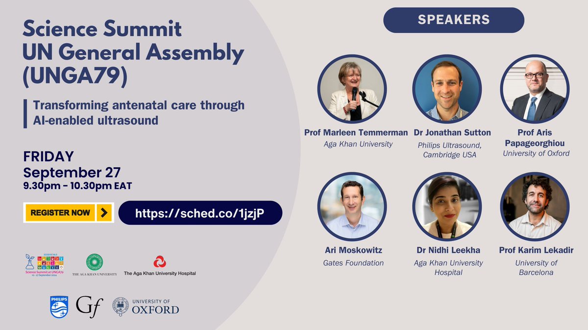 Excited to join the UN Science Summit on Sep 27 🌍✨ to discuss how AI can enhance pregnancy care and the real-world challenges &amp; opportunities. Don’t miss it!🤰💡sciencesummit2024.sched.com/event/1jzjP
#AIinHealthcare #UNScienceSummit #AntenatalCare #GlobalHealth #AIUltrasound