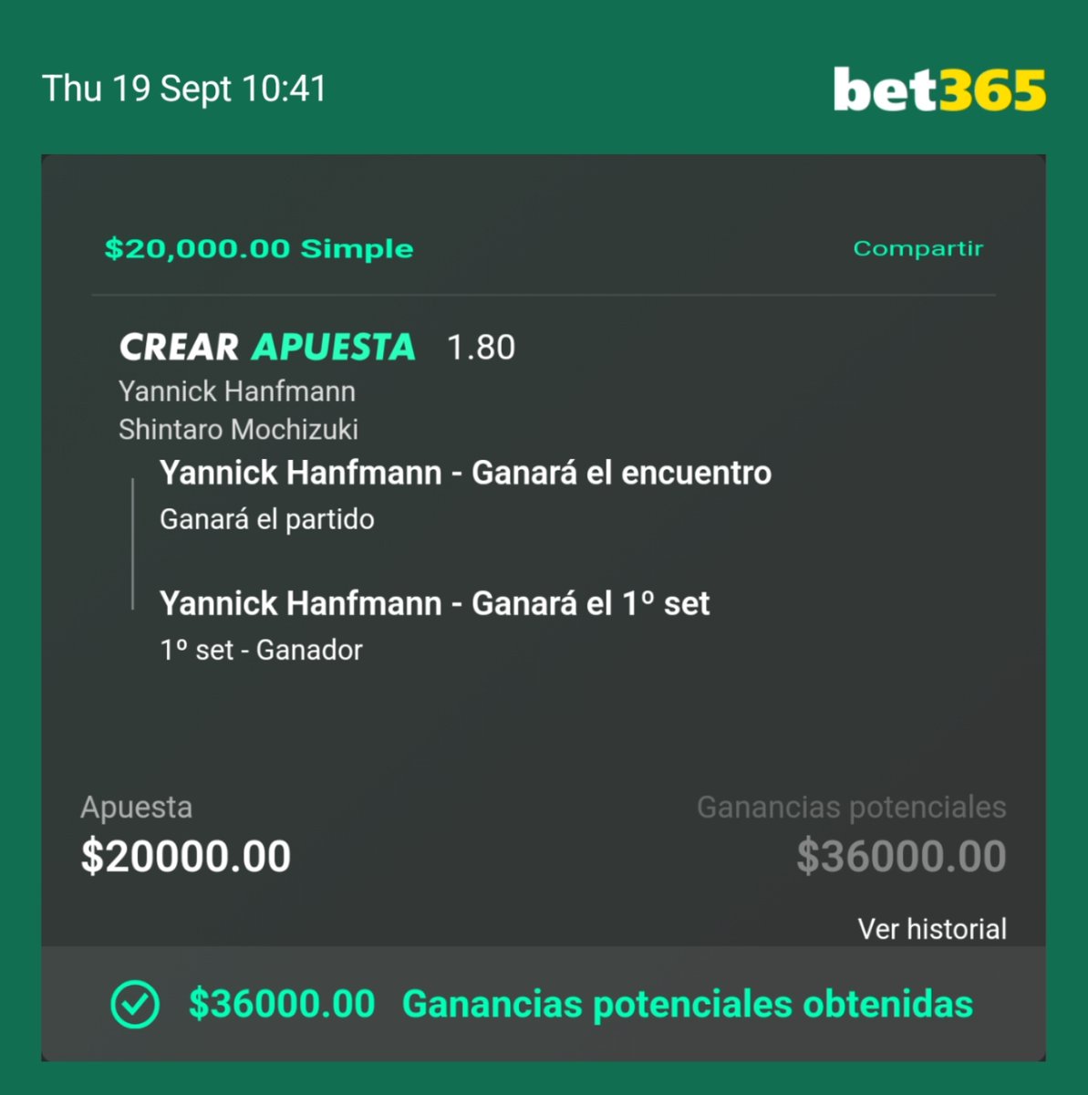 LumbreraOr41658's tweet photo. @ElCazaVerdes @BetMyPick1 Ahí esta https://t.co/ahrL6W80yj