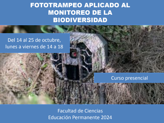 eduperfcien's tweet photo. Estimad@s,  Están abiertas las inscripciones para la pasantía  EP "FOTOTRAMPEO APLICADO AL MONITOREO DE LA BIODIVERSIDAD".  INSCRIPCIONES: https://t.co/0op32MVTkX…………hasta el 10 de octubre. Matrícula: $1000 .  Adjuntamos más info. https://t.co/oqXgi2IwTw