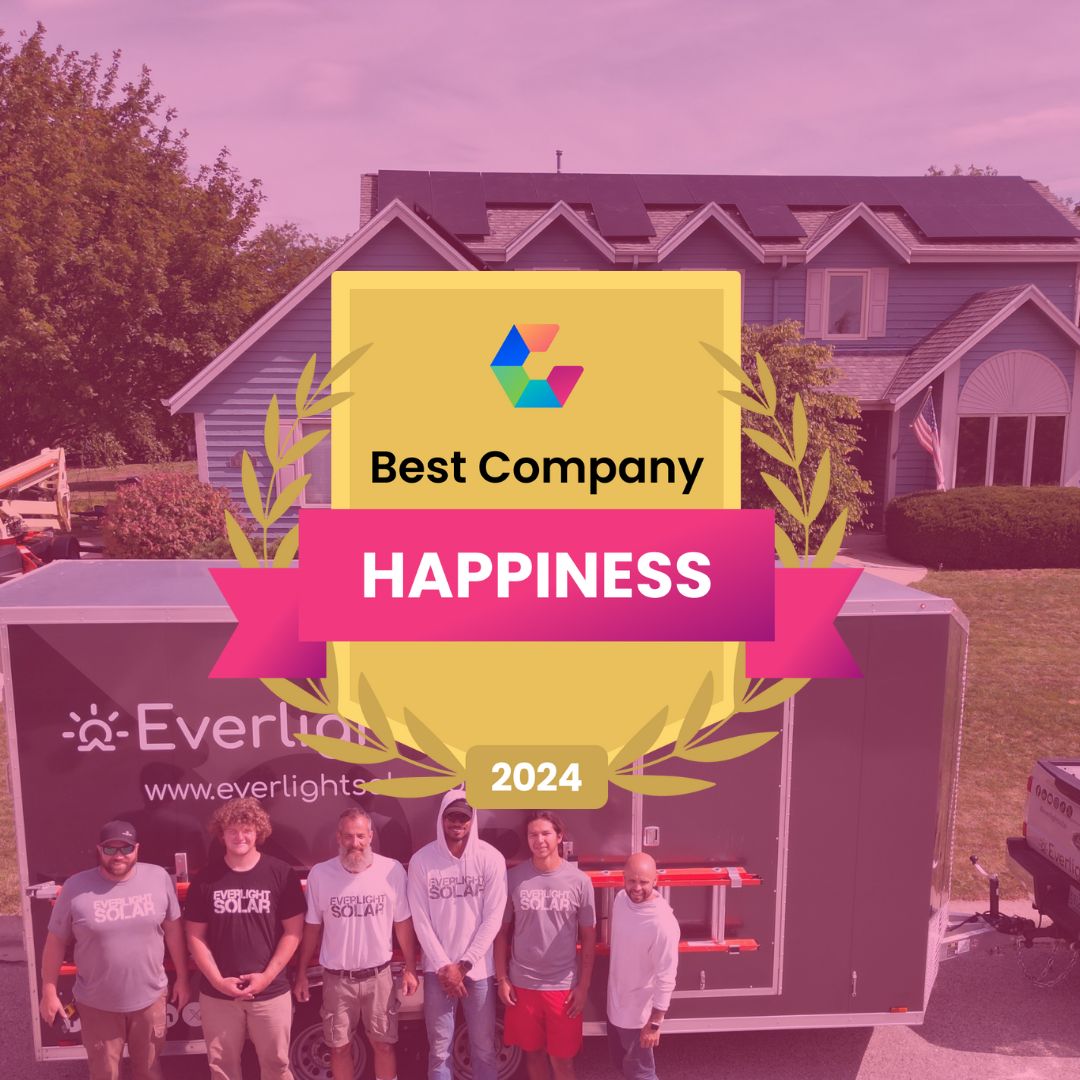 everlightsolar's tweet photo. Guess what? Weβre officially the happiest workplace around! ππ We are thrilled to win the Comparably Happiest Employees award for 2024! #comparably #happy #everlightsolar #awards https://t.co/cFUOuBzSby