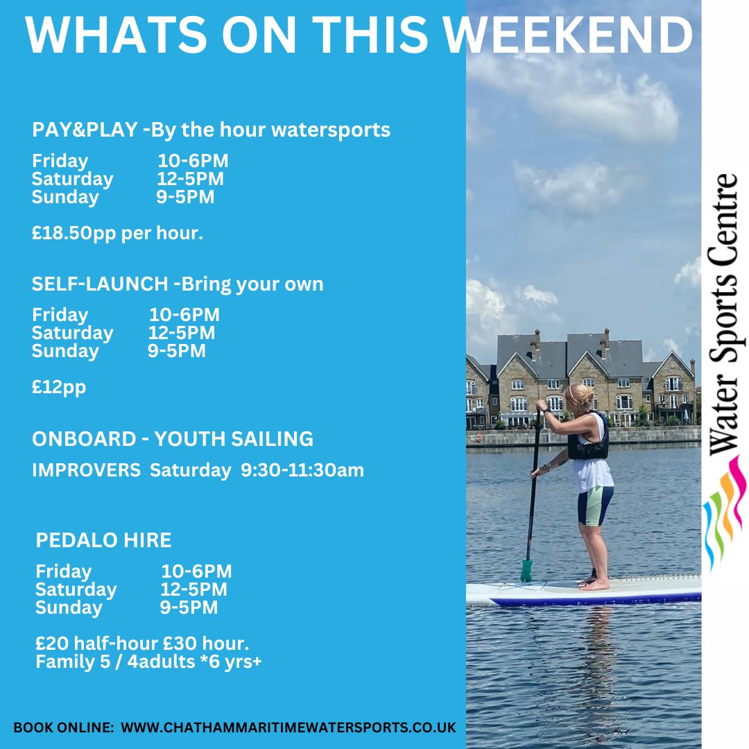 CMTWatersports's tweet image. #getafloat this weekend, here's what's on @chathammaritime.
Come make a #splash at our #urbanplayground.
chathammaritimewatersports.co.uk