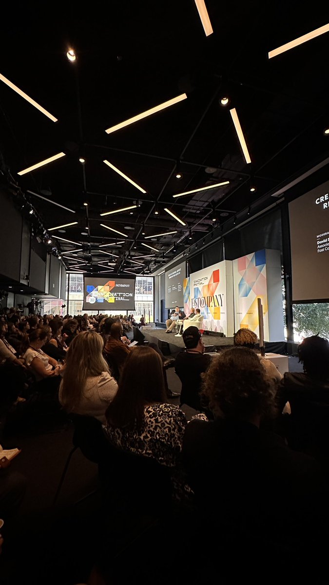 Packed room for <a href="/FastCompany/">Fast Company</a> panel Artists’ Rights in the Age of AI panel with <a href="/Timbaland/">Timbaland</a> #FCFestival #FCIF10