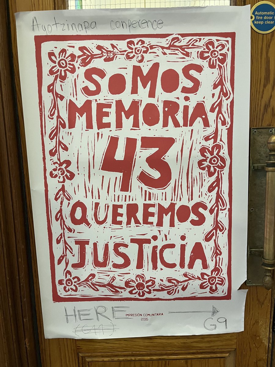 GemaKloppe's tweet photo. “This is an anniversary of impunity”

Powerful keynote by ⁦@doylekate⁩ at the Ayotzinapa conference ⁦@UCLAmericas⁩ 

10 años: sin verdad, sin justicia https://t.co/Ti92EuCvwb