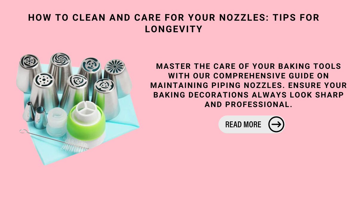 bake_everything's tweet photo. Regular Cleaning After Every Use
Rinse your nozzles immediately after use to prevent residue buildup.
Use a small brush to clean the inner parts for a thorough cleanse.

Blog Link: https://t.co/z09BUCQLoD https://t.co/FXR7JAHMdb