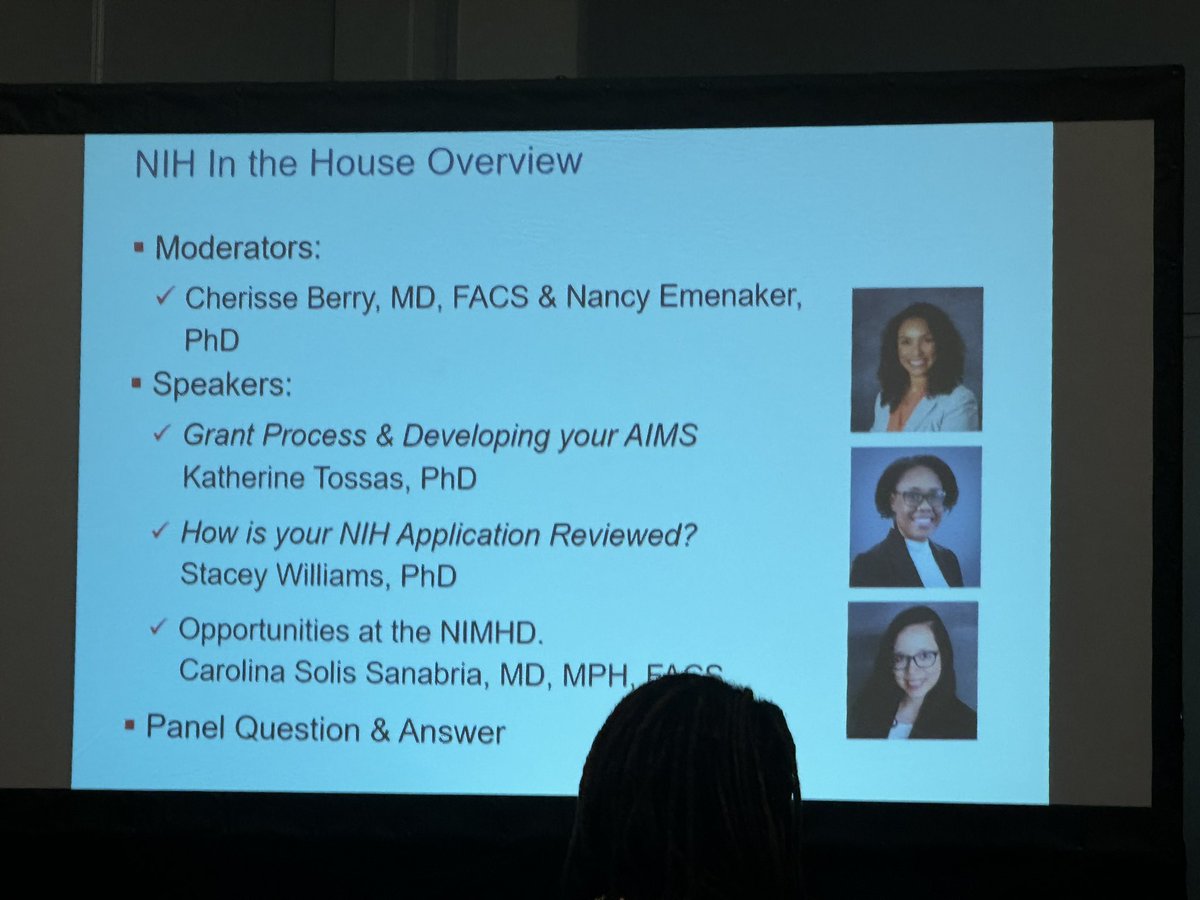 Latifa Sage Silski MD FACS (@lasilski) on Twitter photo NIH is in the house!
Drs Berry, Tossas, William, and Sanabria show the path to Physician Scientist getting funding and more… #Sbas2024 <a href="/SocietyofBAS/">Society of Black Academic Surgeons</a> <a href="/NIH/">NIH</a> @LMcElroy23 <a href="/UCincySurg/">UC General Surgery</a> <a href="/SyedAAhmad5/">Syed A. Ahmad</a> <a href="/TammyHolmMDPhD/">Tammy Holm MD, PhD</a> <a href="/Surg_Education/">Association for Surgical Education</a> NIH is in the house!
Drs Berry, Tossas, William, and Sanabria show the path to Physician Scientist getting funding and more… #Sbas2024 <a href="/SocietyofBAS/">Society of Black Academic Surgeons</a> <a href="/NIH/">NIH</a> @LMcElroy23 <a href="/UCincySurg/">UC General Surgery</a> <a href="/SyedAAhmad5/">Syed A. Ahmad</a> <a href="/TammyHolmMDPhD/">Tammy Holm MD, PhD</a> <a href="/Surg_Education/">Association for Surgical Education</a>