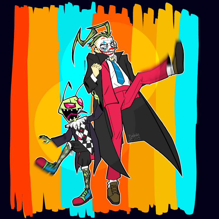 bananaz1m's tweet photo. let's give the people what they want  #invaderzim #Joker2 #zadr https://t.co/qVtxzArFCn