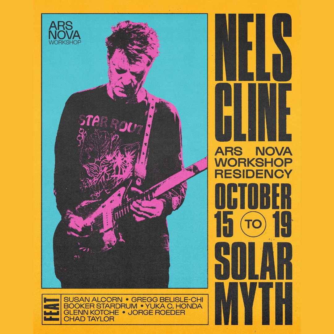 Nels Cline (@nelscline) on Twitter photo I am extremely pleased to have been asked by <a href="/ArsNovaWorkshop/">Ars Nova Workshop</a> in Philadelphia to do a residency at Solar Myth, the intimate club which they oversee/underwrite. I'll be attempting a different lineup each night, so I hope to see you in Philly!
Info & tickets at the link in bio. I am extremely pleased to have been asked by <a href="/ArsNovaWorkshop/">Ars Nova Workshop</a> in Philadelphia to do a residency at Solar Myth, the intimate club which they oversee/underwrite. I'll be attempting a different lineup each night, so I hope to see you in Philly!
Info & tickets at the link in bio.