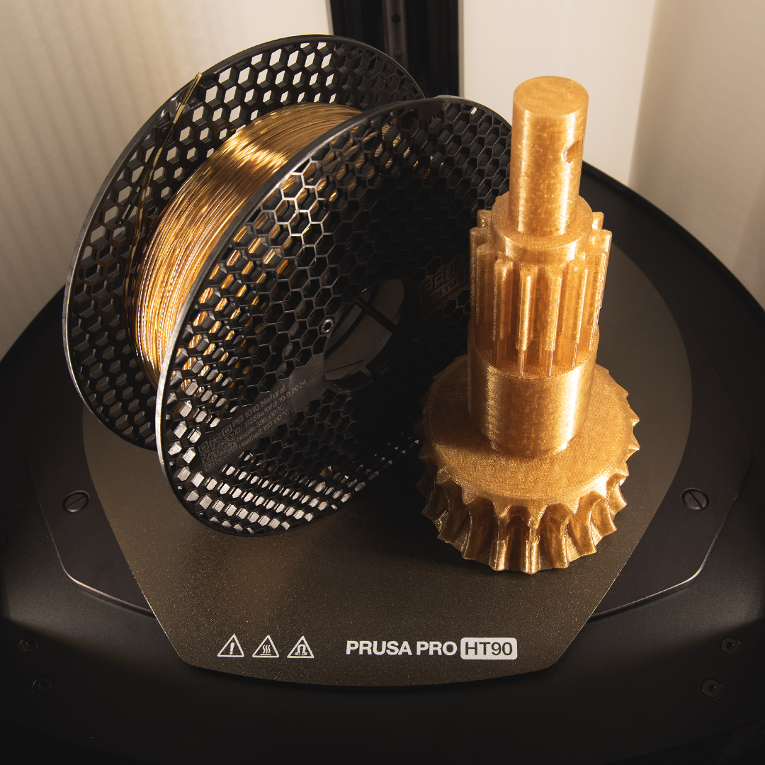 Introducing Prusament PEI 1010 - our new high-end filament is now available! 🎉 This durable and tough material is perfect for demanding applications across industries, including automotive and aerospace, with exceptional heat and chemical resistance. Designed for advanced 3D