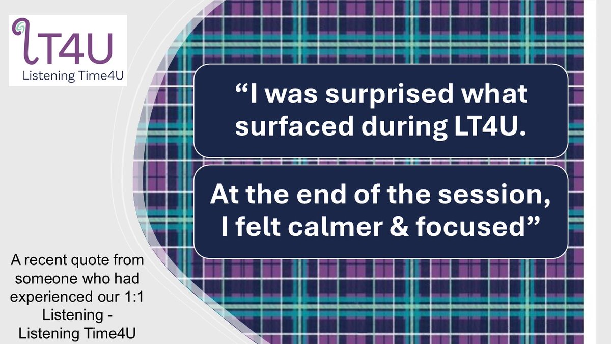 ListenWellScot's tweet photo. An real understanding of 'listening' most often comes through the experience of being with someone trained to #listenwell
The therapeutic benefits of listening must never be understated.
And everyone can learn to #listenwell https://t.co/f8OjrZf5fu
