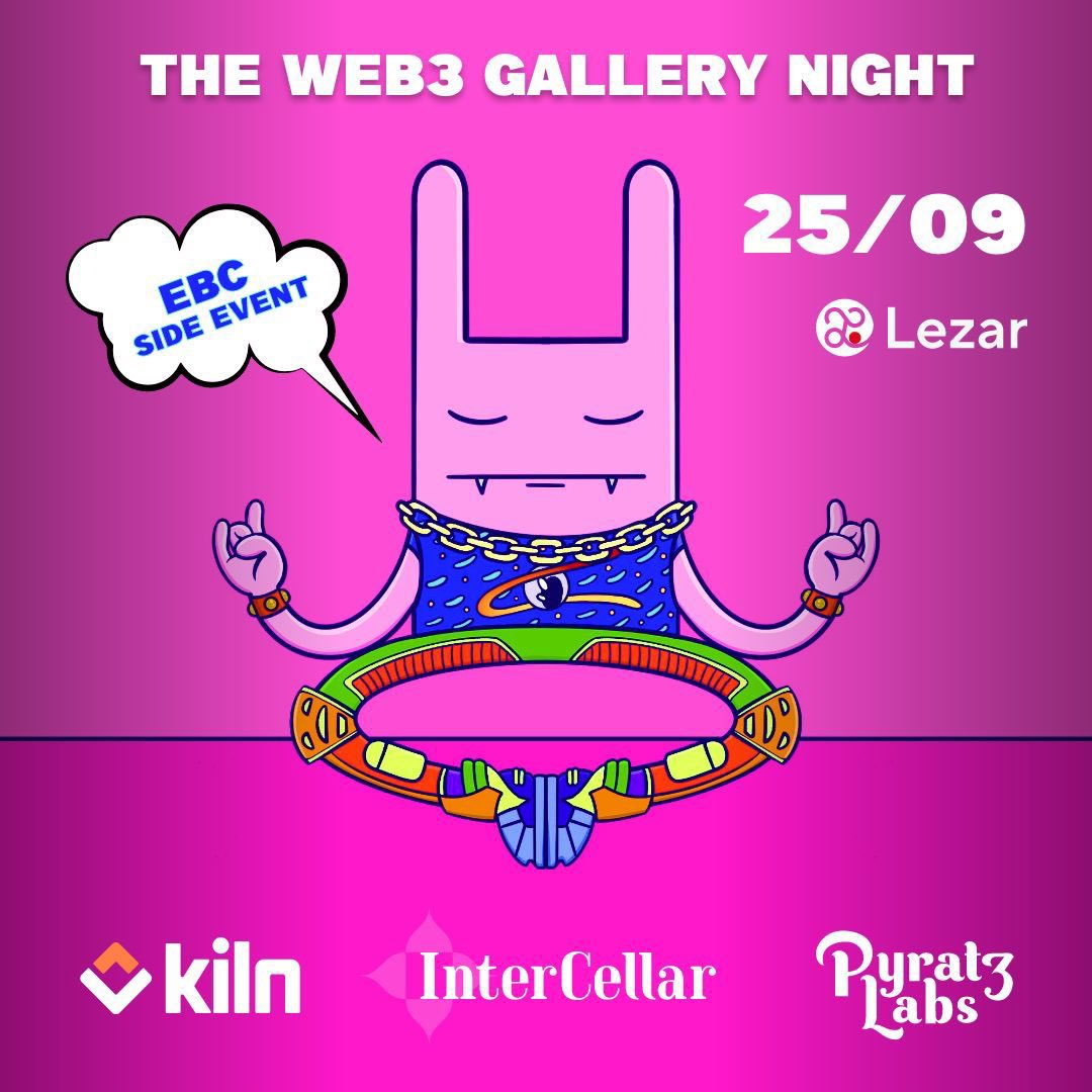 LezarHouse's tweet photo. GM Barcelona ! 🇪🇸

With @Kiln_finance and @InterCellar_, we proudly invite you for a special Web3 Gallery night at @LezarHouse ! 

📆 Sept 25th, 8pm-midnight

🖼️ Featuring @alexisolinart &amp; @harto_fr 

Registration 🔗👇

[1/2] https://t.co/S7LW7V0UTT
