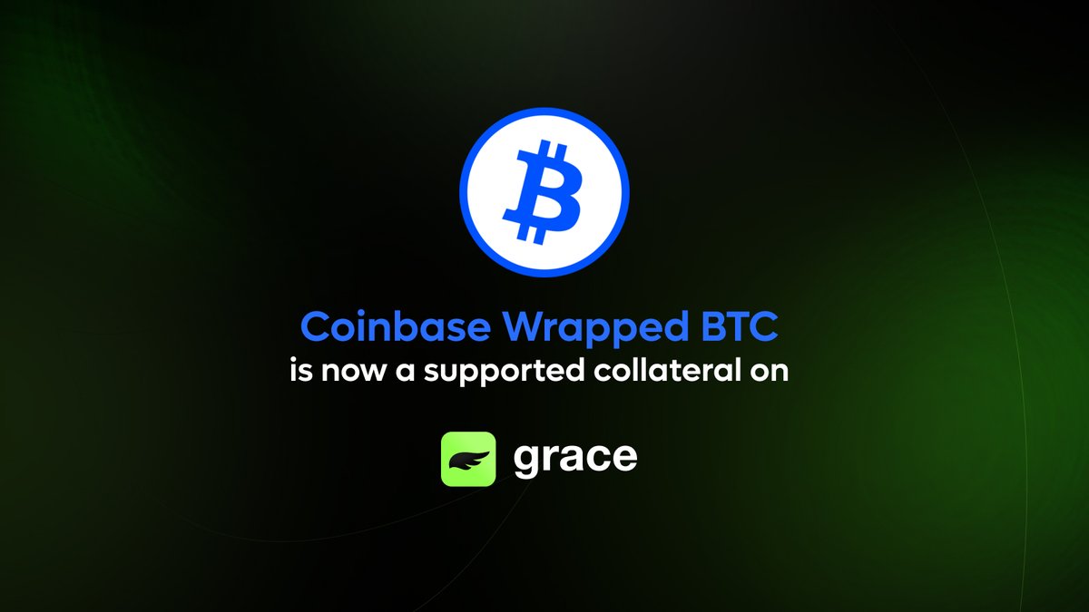cbBTC by <a href="/coinbase/">Coinbase 🛡️</a> is now listed as Grace collateral on @Base

Deposit cbBTC to borrow DOLA and USDC at app.grace.loans