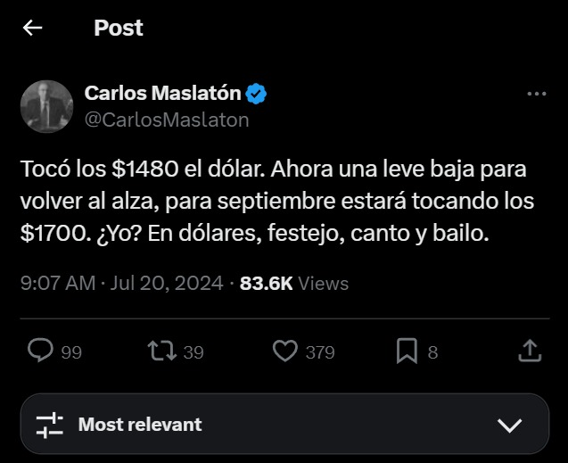 Como la viste <a href="/CarlosMaslaton/">Carlos Maslatón</a> !!