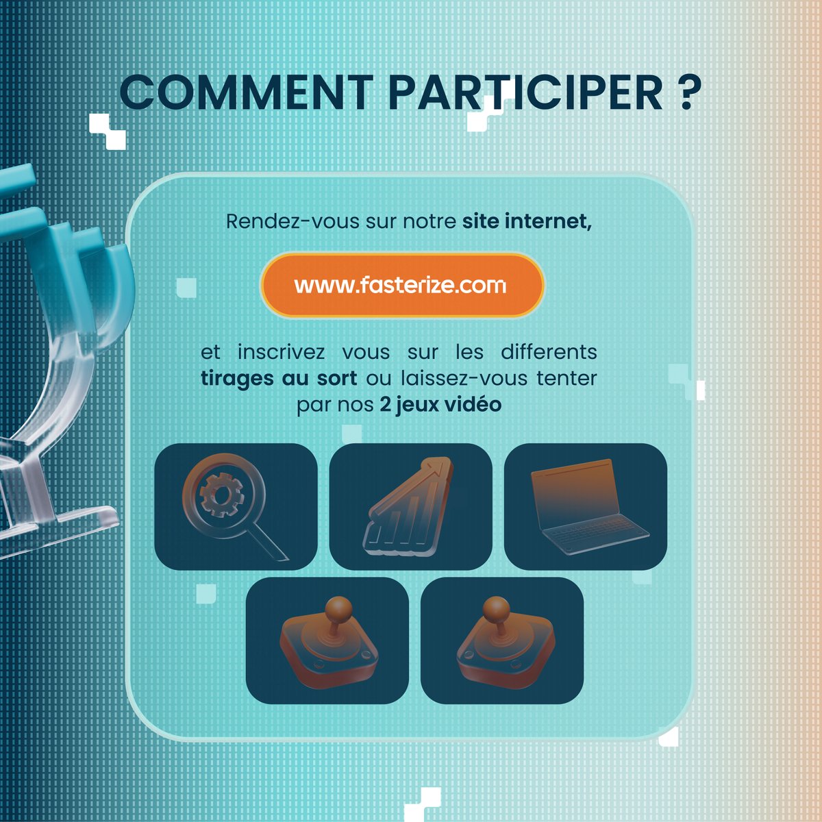 Fasterize's tweet photo. Gagnez des expériences uniques ! 🎁
🔎 Audit #SEO x @labelium et notre solution EdgeSEO
🛠️ Audit #CRO avec @AndoFactory
🏆 Diagnostic #webperf + coaching personnalisé
🎮 Jouez à RizeQuest 3000 ou Pac-Rize 64 et tentez de gagner un Relais &amp; Châteaux
Prêt ?
https://t.co/UwKgm4efFS https://t.co/nNbeNXzJB0