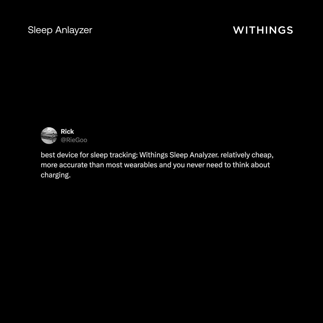 Withings's tweet photo. Ultra-powerful sleep monitoring system—and nothing to wear.
💤 Clinical sleep analysis
🩺 Clinically validated sleep apnea detection (EU, AUS only)
🫀 Cardiovascular health analysis via overnight heart rate tracking
Learn more about #SleepAnalyzer: https://t.co/kSlYGlkaqw https://t.co/TssCtIo9Hx