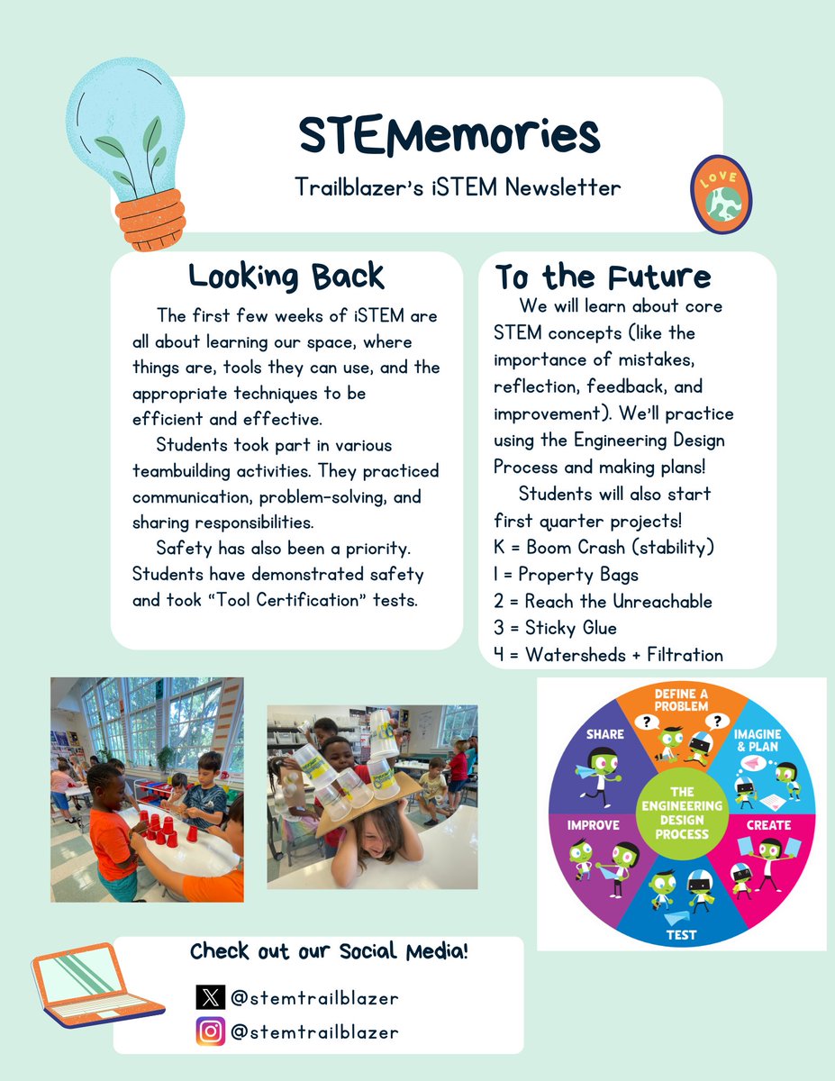 Check out "STEMemories" - <a href="/TrailblazerElem/">Trailblazer Elementary</a> 's iSTEM newsletter!