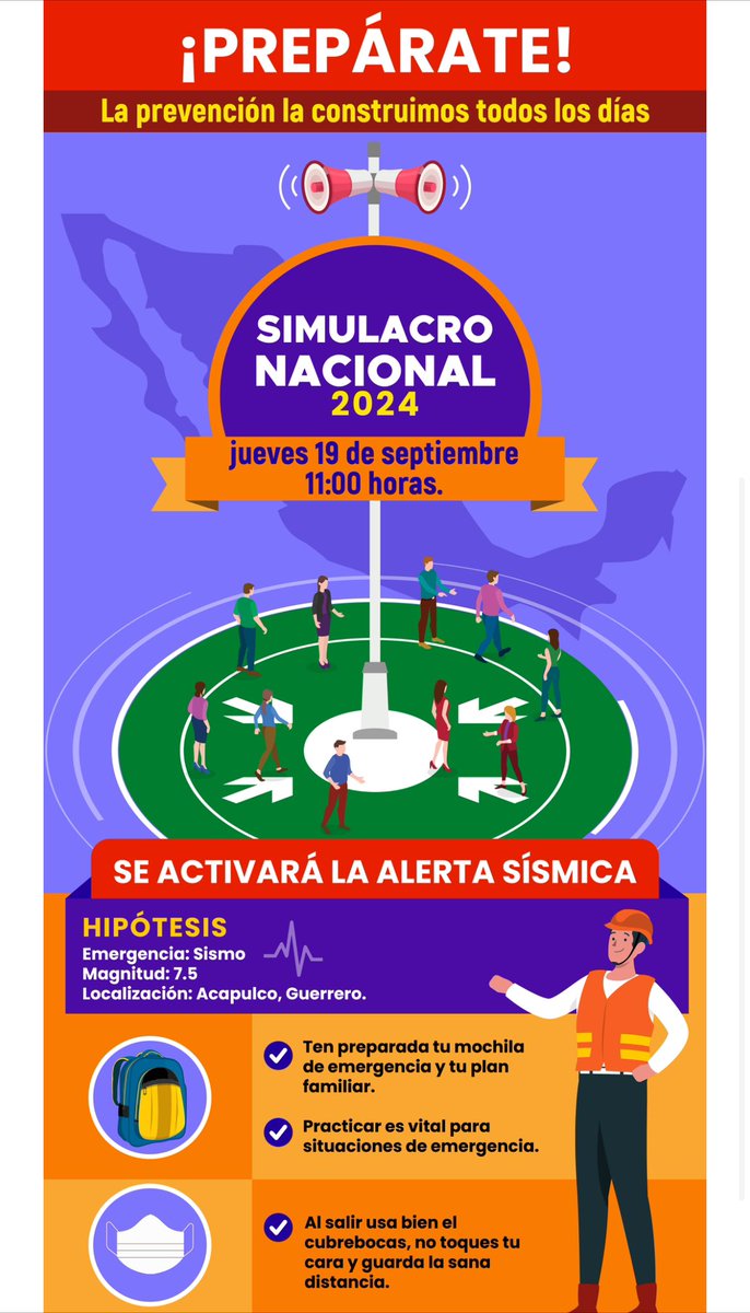 HernandezRRamon's tweet image. El simulacro del día de hoy es aplicable a toda la República, tomenselo en serio es una gran responsabilidad no lo minimicen #Simulacro es a las 1100 horas! @TEPJF_informa #DGPI jueves #19septiembre