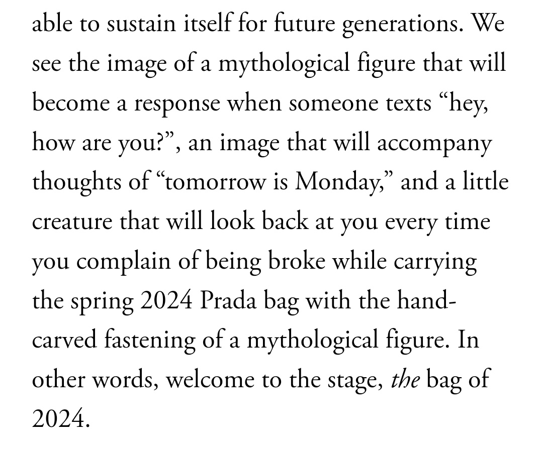 sunshine_080507's tweet photo. the prada bag that KARINA was carrying today didn't have the prada logo bc it is the 100-year-old bag that was first designed by Mario Prada, Miuccia Prada’s grandfather, who founded Prada with his brother Martino back in 1913.

KARINA AT PRADA SS25
#KARINAxPradaSS25 https://t.co/chFXOYiTLy