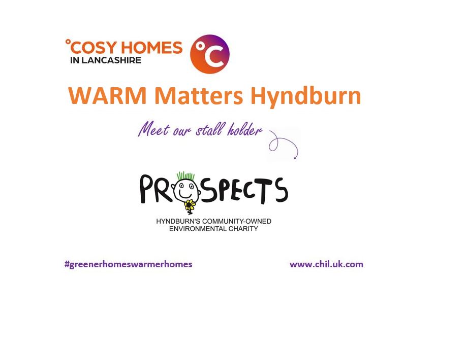 Prospects Foundation are joining WARM Matters Hyndburn
They’ll have info on services, advice on energy reduction at home &amp; the community, why it’s important to protect our planet &amp; more
🗓 Tue, 15 Oct
⏰ 10am-2pm
 📍 Hyndburn Leisure Centre, BB5 4EP
 #greenerhomeswarmerhomes
