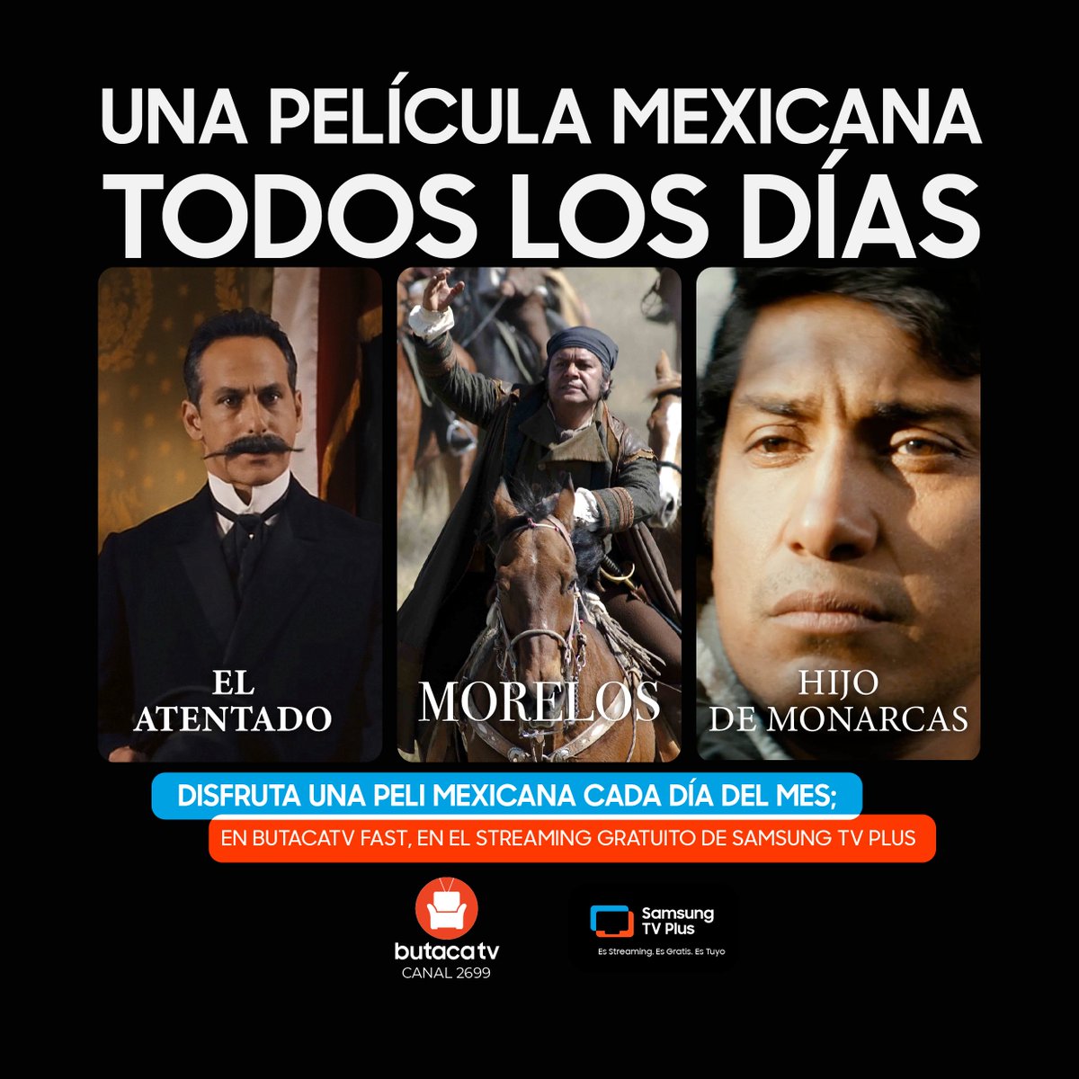 Revive la lucha por la libertad con las historias que marcaron época y con lo mejor del cine mexicano en @butacaTV por Samsung TV Plus. ⭐🇲🇽 Sintonízalo en el canal 2699.​

#SamsungMexico #SamsungTVPlus #Streaming #Gratis #ButacaTV