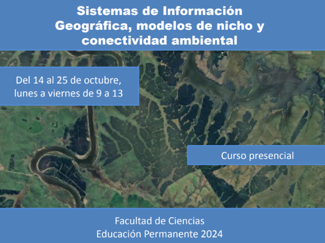 eduperfcien's tweet photo. Estimad@s,  Están abiertas las inscripciones para la pasantía  EP "Sistemas de Información Geográfica, modelos de nicho y conectividad ambiental".  INSCRIPCIONES: https://t.co/0op32MVTkX……………hasta el 10 de octubre. Matrícula: $1000 .  Adjuntamos más info. https://t.co/eGvEzGSbvy