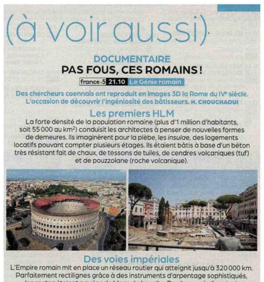 francetvpro's tweet photo. #LesMediasEnParlent dans @Diverto_off @Tele7jours @TeleLoisirs @Telerama 

Science Grand Format présenté par Mathieu Vidard
Le génie romain

#ScienceF5 #documentaire 

▶️Jeu 19/09 à 21.05 | #France5 &amp; https://t.co/JqV7mXAoWY https://t.co/ZodC10LY3H