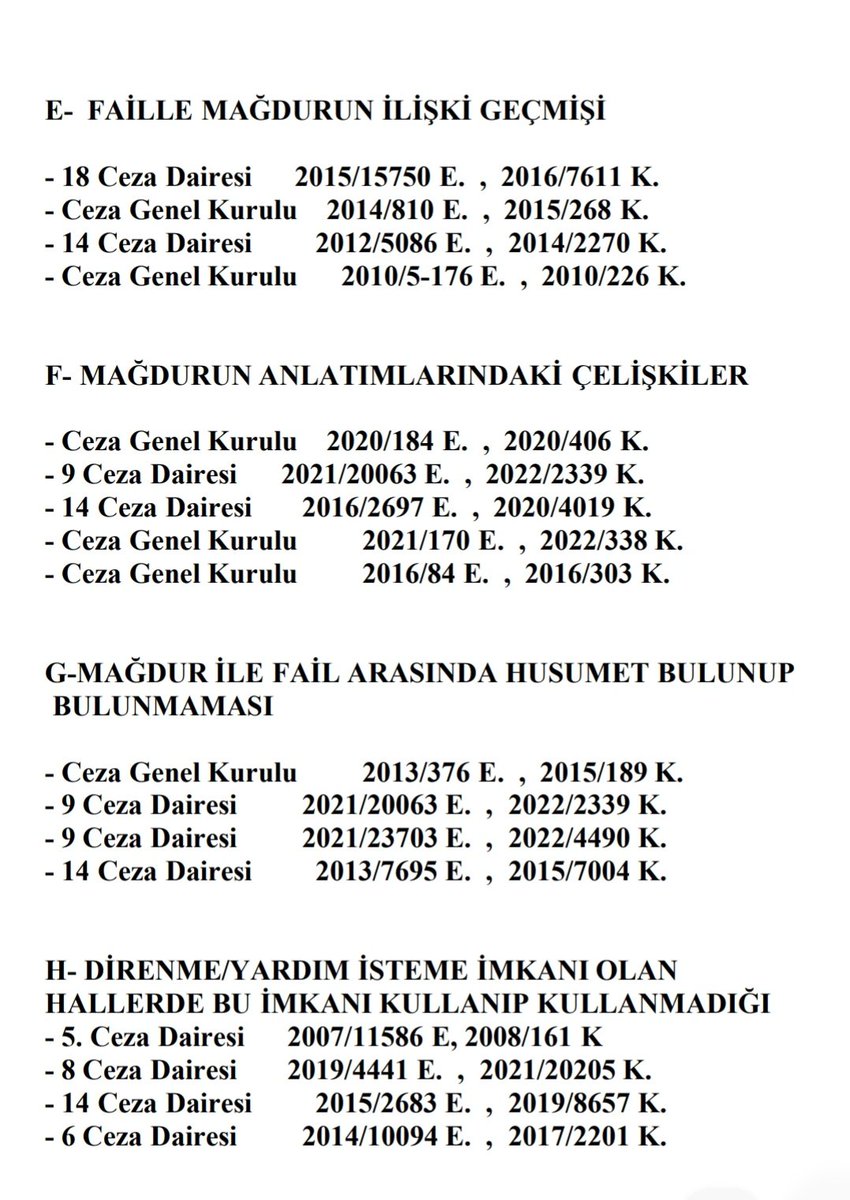 Ülkemizde maalesef çokça işlenen cinsel suçlarda Yargıtay kriterlerini ve bunlara değindiği kararlarını derlemeye çalıştım. Faydalı olmasını dilerim📌🙏