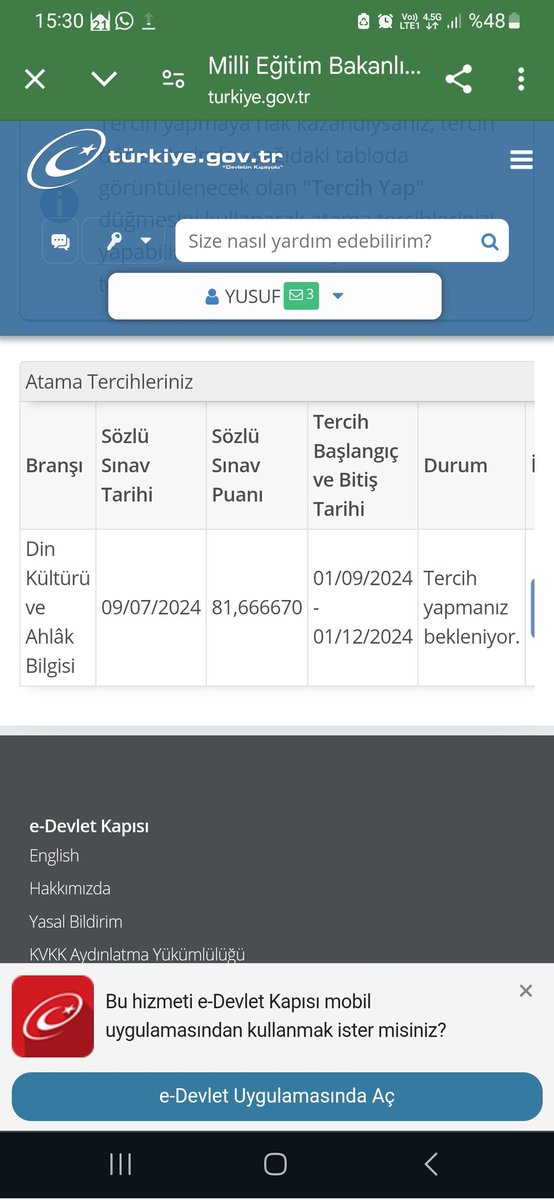 YusufKaratas254's tweet photo. Sayın @Yusuf__Tekin Bakanım Benim puanı  yuvarlamışsınız Ama diğerlerine 5 10 puan fazla vermişsiniz bu şekilde kontenjan dışı kalıyorum bu zulüm değil midir lütfen zulmetmeyin #20BiniYuvarlamalıAçıkla https://t.co/lHMOIFlHZK