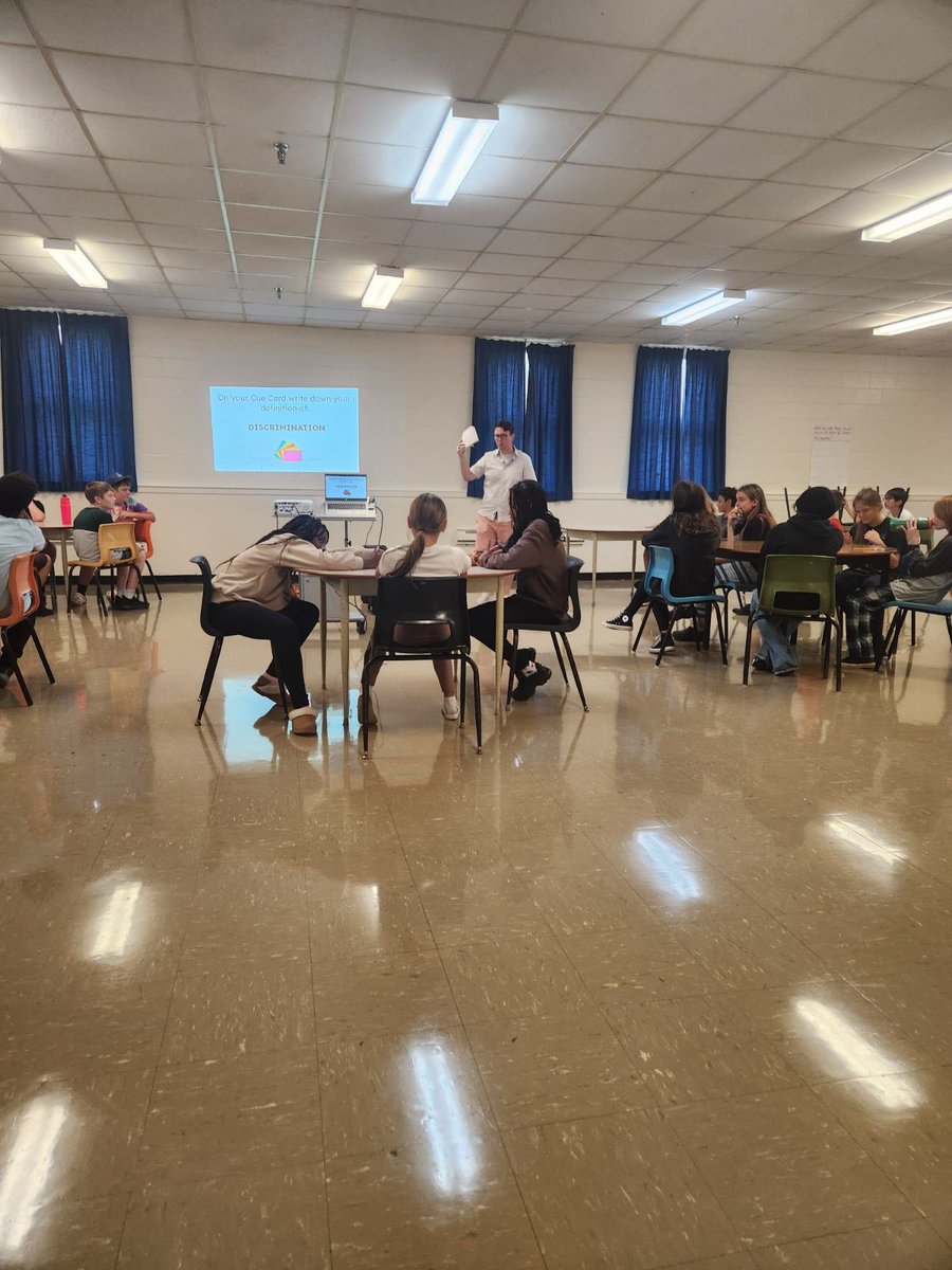 Mr. Christian presenting to our Grade 7s on Equity!