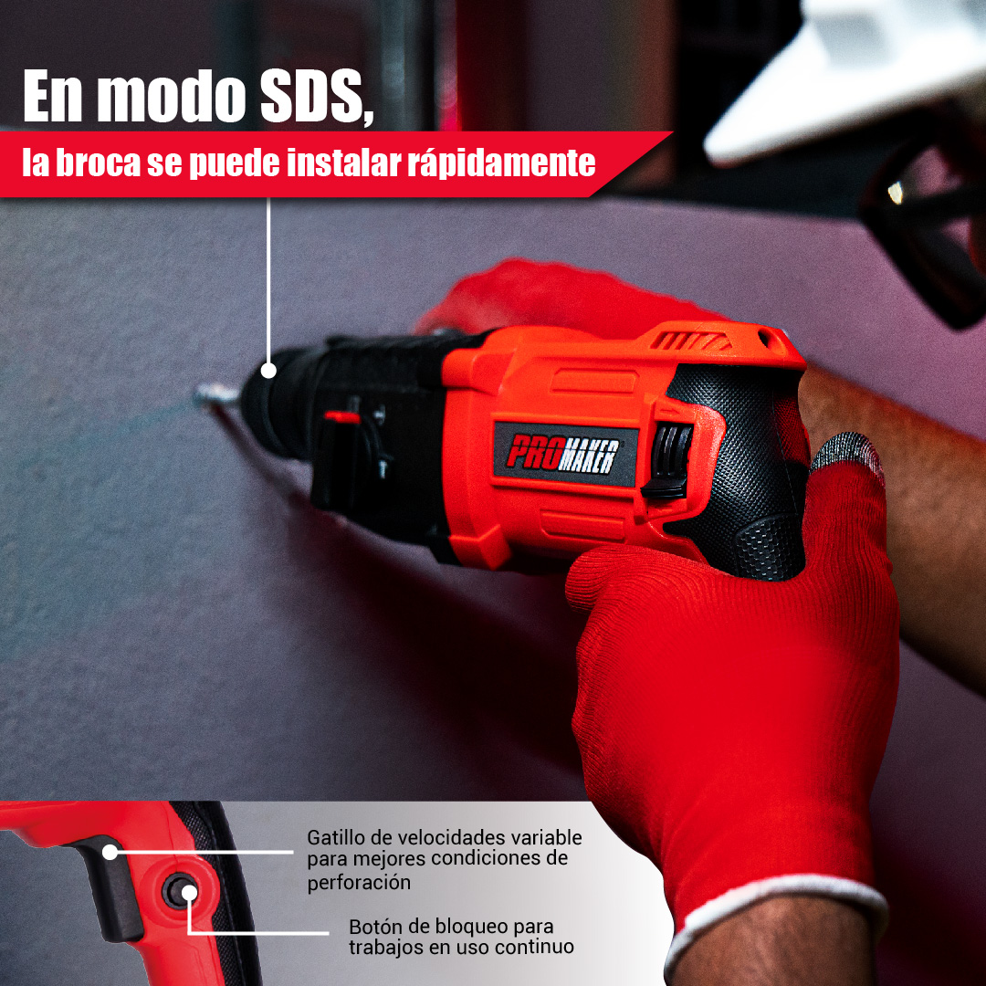 promakertools's tweet photo. 🤓 CONSEJO: Gracias a su mecanismo de golpeteo y gran fuerza que puede poseer nuestro rotomartillo, puedes demoler estructuras para ampliar espacios o para hacerles alguna modificación extrema, combinando la función a cincelado. https://t.co/5UzpPxklxc