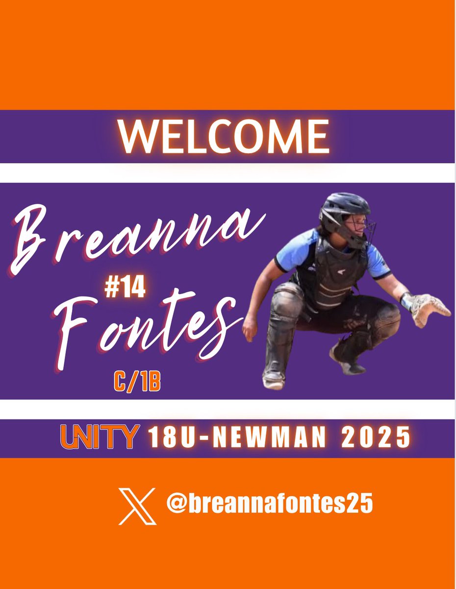 Next up is a two time state champion 🏆 2025 catcher. She is one of the top catchers in the state and terrifies her opponents at the plate.  A UMass Dartmouth softball commit but ours for now. We are both very lucky 🍀 she’s on our side. <a href="/breannafontes25/">Breanna Fontes-2025</a> <a href="/VAUnitySB/">Unity Softball</a>