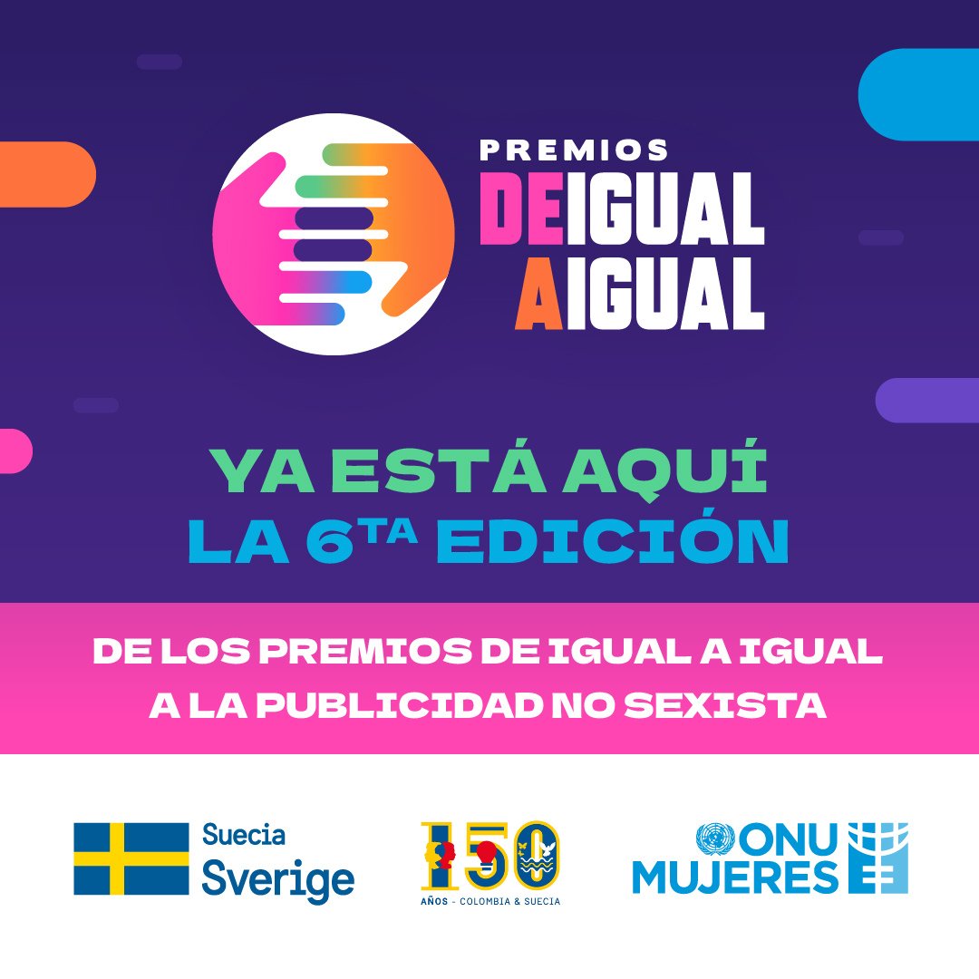 Buscamos campañas que empoderen a las mujeres y desafíen los roles de género. ¿Tienes una? ¡Inscríbela en los #PremiosDeIgualAIgual! 

Tu creatividad puede inspirar a toda una industria. ➡️ premiosdeigualaigual.org

#LaHistoriaQueEscribimosJuntas
🏷️ <a href="/SwedeninCOL/">Sweden in Colombia</a> <a href="/ONUMujeresCol/">ONUMujeresCol</a>