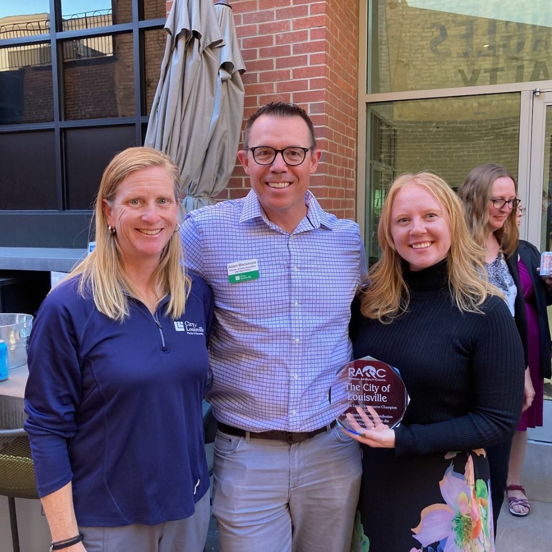 🌟 Big news for Louisville! 🌟 Last night, we proudly accepted the Clean Air Champion Award from the Regional Air Quality Council! This honor highlights our city's commitment to a greener future. Louisville is leading the way in clean air and sustainability!