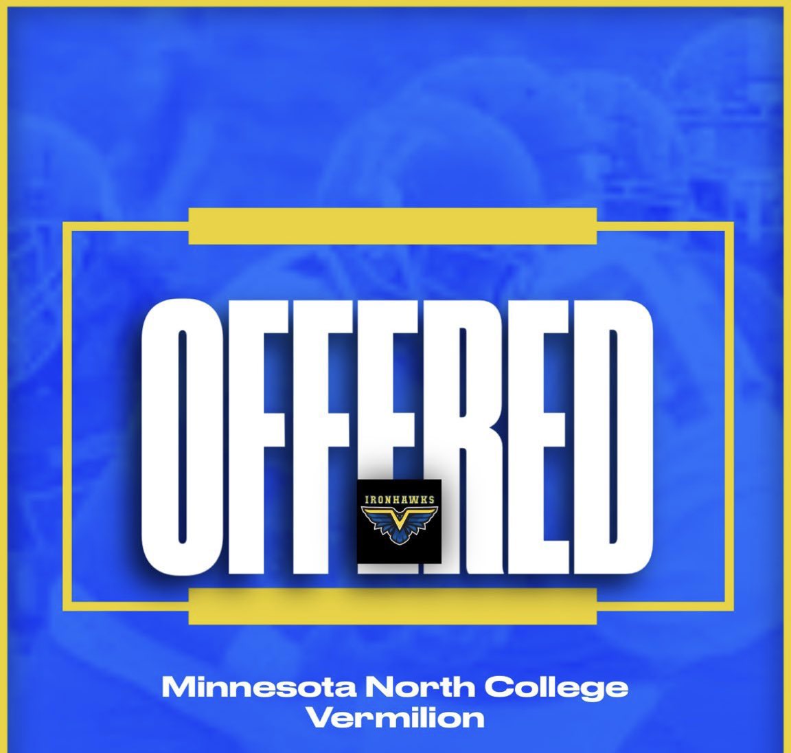 After having a great conversation with <a href="/coachbusby22/">Coach Busby</a> i am blessed to receive my first 📴er from Ⓜ️innesota North College Vermilion <a href="/MNCVermilionAth/">MNC Vermilion Athletics</a> <a href="/1CoachCollins/">Matthew Collins</a>
<a href="/johnson_three/">Tyree Johnson</a> #AGTG