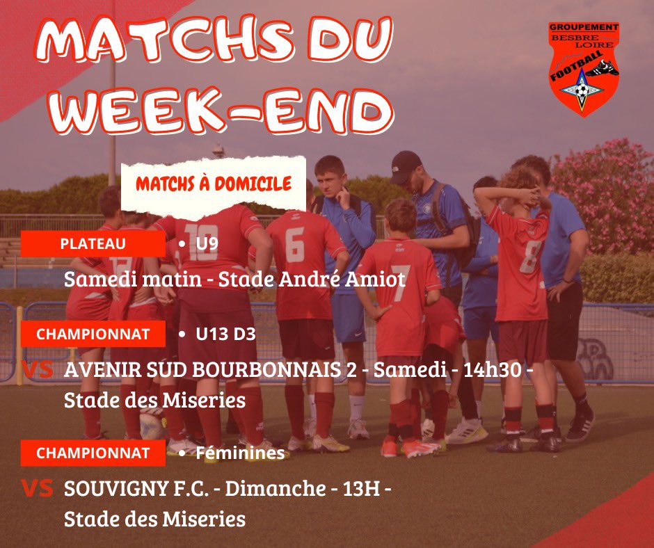 🔵⚪️ Programme du week-end ⚪️🔵