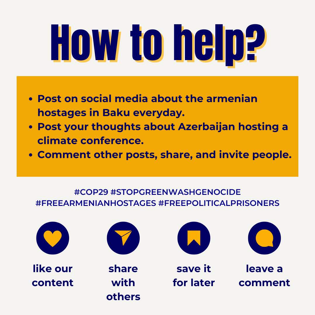 MorenoOcampo1's tweet photo. The world is watching #COP29. Let’s expose the hypocrisy of the host country holding Armenian hostages and political prisoners. Spread awareness, tag those going, and demand justice! @UNFCCC #StopGreenwashGenocide #COP29 #FreeArmenianHostages https://t.co/HXCWZvD4V8