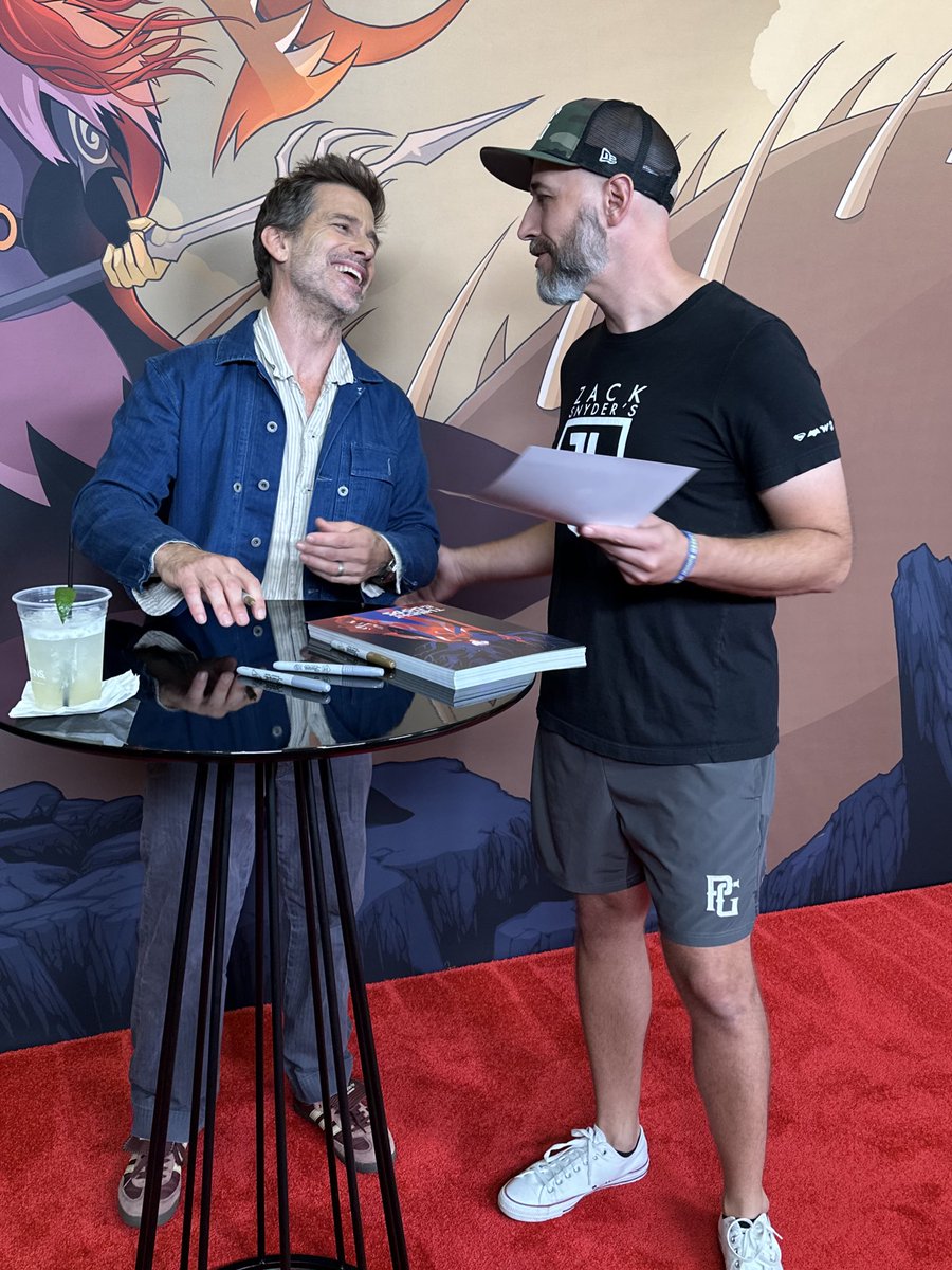capecastshow's tweet photo. Props to @netflix for the opportunity to meet @ZackSnyder last night! I was so stoked to be able “give him his flowers” in person. A true legend and just a great dude! Looking forward to finishing #TwilightOfTheGods tonight! https://t.co/pZVY4BQoQU