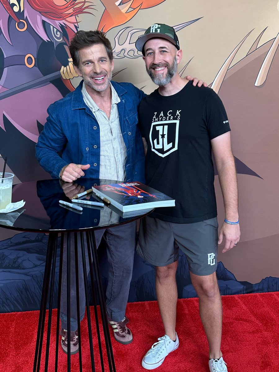capecastshow's tweet photo. Props to @netflix for the opportunity to meet @ZackSnyder last night! I was so stoked to be able “give him his flowers” in person. A true legend and just a great dude! Looking forward to finishing #TwilightOfTheGods tonight! https://t.co/pZVY4BQoQU