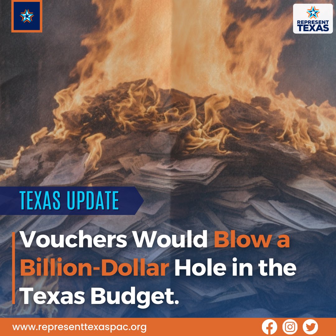 Anyone pushing a school voucher scam is just trying to bankrupt our state so that they can scrape a little bit for themselves off the top. Don’t get it twisted— vouchers are welfare for the well-off!

Link - reformaustin.org/trib/vouchers-…
.
.
.
.
.
  #TexasSchoolVouchers #TexasEducation