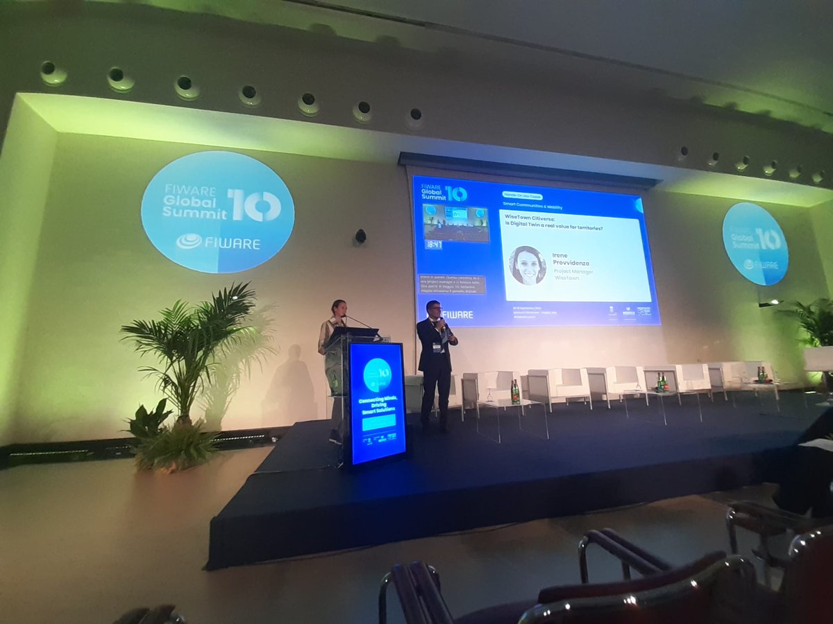 🌍🚀 At the <a href="/FIWARE/">FIWARE</a> Global Summit, Irene Provvidenza took the stage to present our latest solutions, developed to support Italian municipalities on their path to digital innovation.

#FiwareSummit
#smartcity
#digitaltwon
#nbs
#naturebasedsolutions
#WiseTown
#urbanevolution