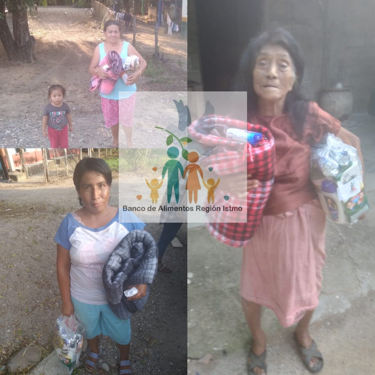 bancodealime's tweet photo. Se entregaron paquetes de alimentos, artículos de higiene personal y cobijas a personas de la comunidad El Guamol. Agradecemos a nuestros aliados donantes privados y a Soriana por su gran apoyo para hacer todo esto posible.

#Istmo https://t.co/9Irj7mf6aX