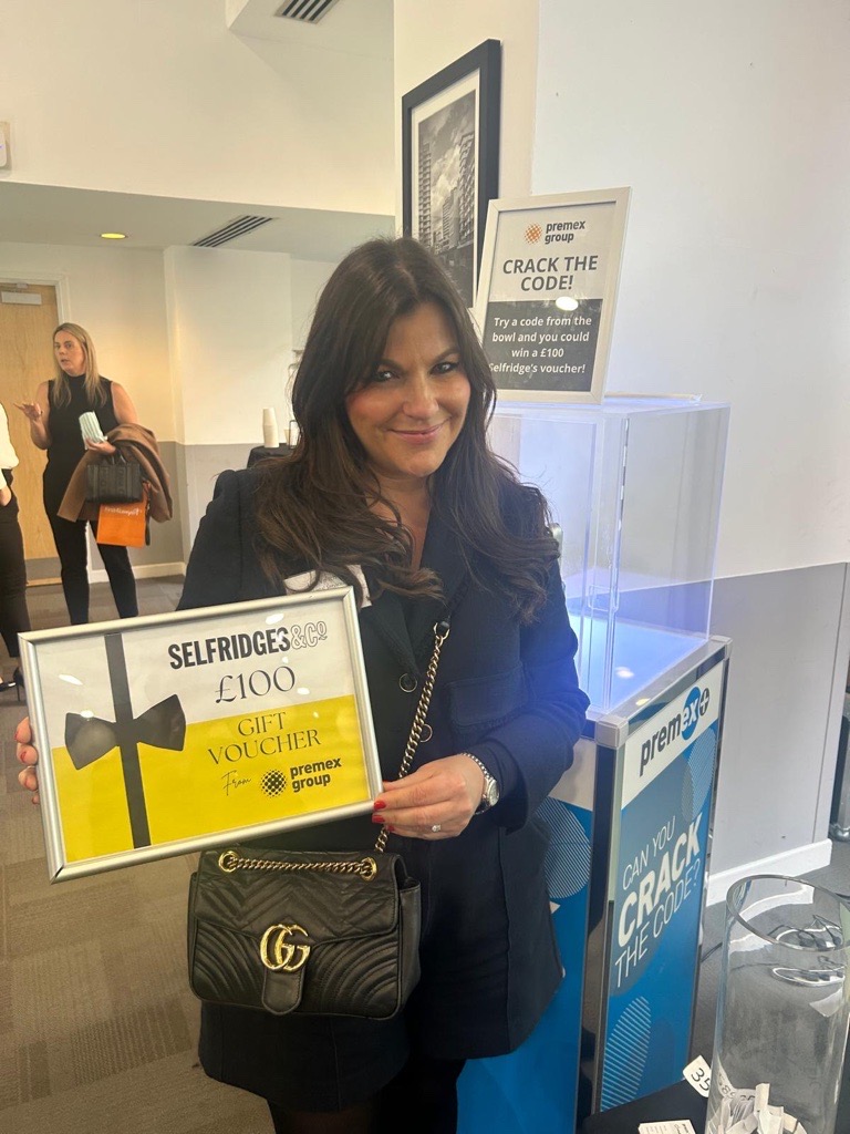 PremexGroup's tweet image. It’s been a fantastic day here at the #PIFutures conference, especially for Lisa Veitch from DLG Legal Services & Neil Davies from Admiral Law, who both managed to #CrackTheCode and each won themselves a £100 Selfridges voucher! #medicolegal #personalinjury #winners